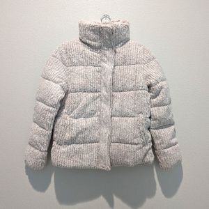 UNREAL FUR CLOSE-KNIT PUFFER JACKET